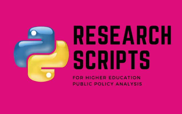 Higher Ed Research Scripts